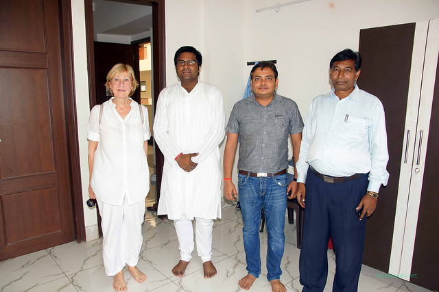 2014.09.18 HN4U @ Delhi 00206  Carla Geerdes with Gemini Team, Manish Kuhar, Sunil Agarwal, Sushil Bafana